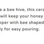 Ceramic Bee Hive Honey Pot Image 7
