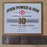 Vintage  John Power & Son 10 years old Dublin whiskey label No3 Image 2