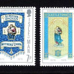 1976 Isle of Man Christmas and Centenary of Mothers Union Commemorative Stamp Mint Never Hinged (MNH)
