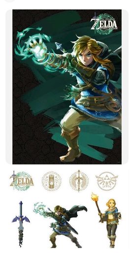 Zelda Tears of the Kingdom poster and stickers