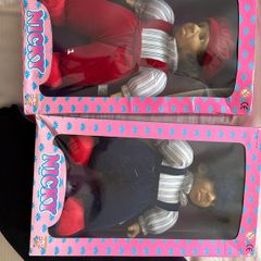 Two Vintage Nicky Monkey Dolls Boxed No. 1736 Retro 1990s Toys
