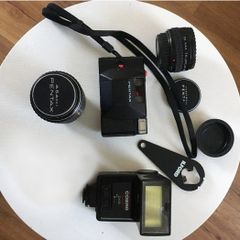 Pentax 35mm camera and lens