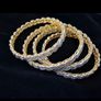 Double tone 4 bangles - Zircon - New Image 3
