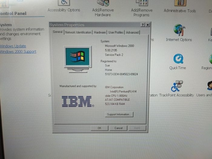 IBM ThinkPad A31 laptop