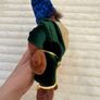 Vintage Taz in the Green robe Blue Hat Approx. 27 cm. Used Please see photos Image 6