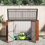 Garden Storage Box Brown 214 x 82 x 132 cm Steel Image 4
