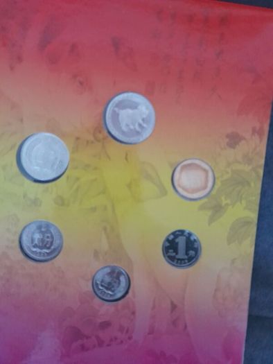 few coins and notes