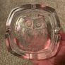 vintage Crystal D'Arques etched owl ashtray Image 4