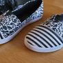 Black / Zebra colour slip on shoes size 6.5 Image 4