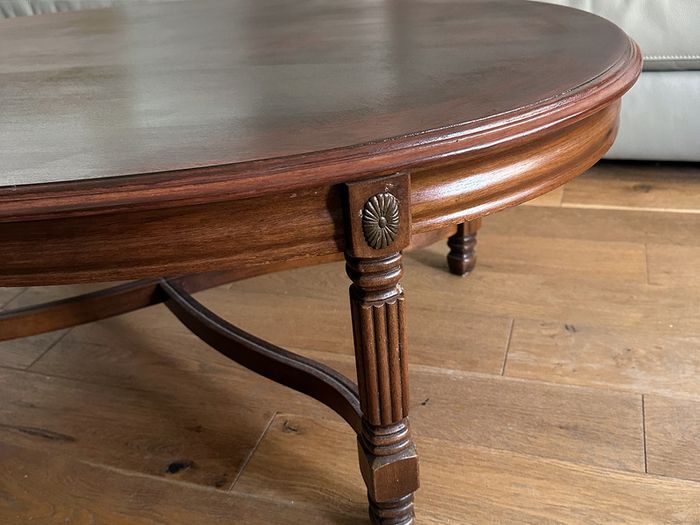 Mid Century Oval Shaped Coffee Table