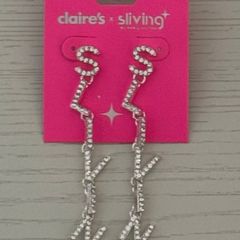 Claires X Sliving by Paris Hilton Sliving Dangly Earrings