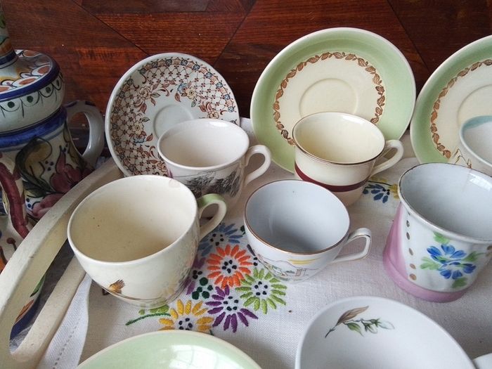 Odd Coffee Cups + Saucers