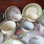 Odd Coffee Cups + Saucers Image 2