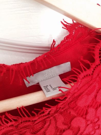 H&M lace red dress