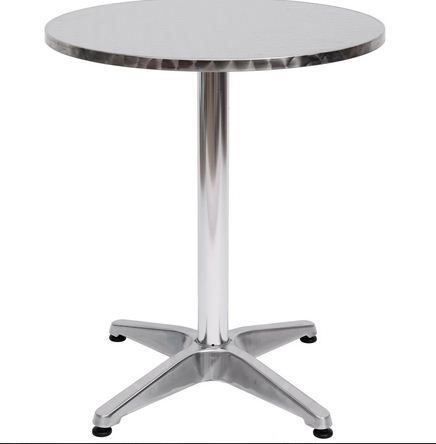 Silver-Adjustable Aluminium Bar Table