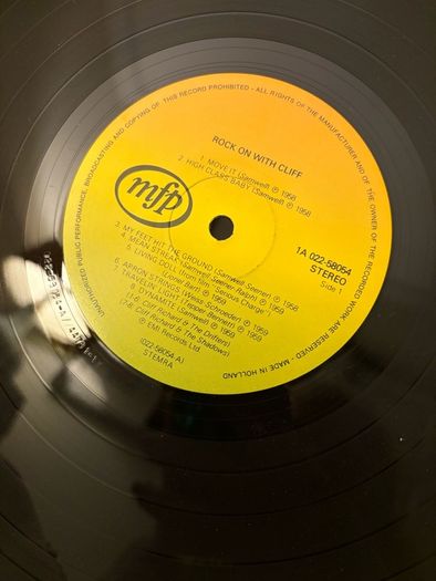 Cliff Richard Rock On With Cliff Dutch Stereo 12inch Vinyl LP 1A 02258054