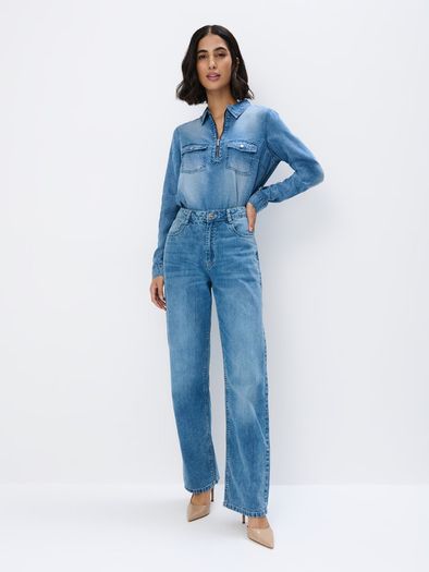 oversized style Jeans look shirt size fits xs s m never worn