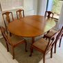 Mid-century extendable dining table & vintage chairs Image 5