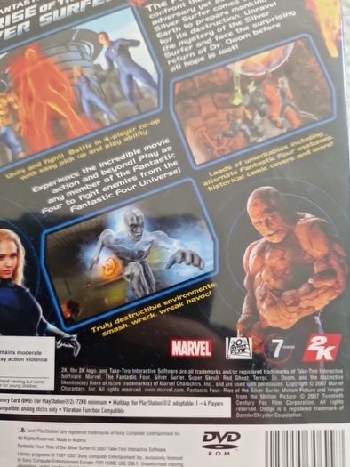 Fantastic Four Rise of the Silver Surfer PlayStation2 Ps2 Games Original