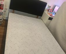 Bed base and headboard