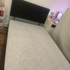 Bed base and headboard