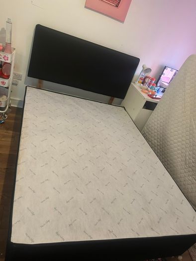 Bed base and headboard