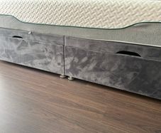 Storage ottoman small double bed