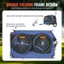 Dog Bike Trailer, Supports up to 100 lbs, Pet Cart Bicycle Carrier, Easy Folding Frame with Quick Release Wheels, Universal Bicycle Coupler, Reflectors, Flag, Collapsible to Store, Blue/Black Image 2