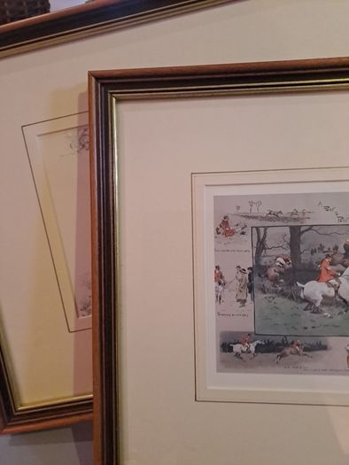 2 X Framed Snaffles Equestrian Prints