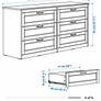 IKEA SONGESAND White Double Chest of Drawers Image 6