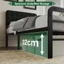 3ft Single Bed Frame with Upholstered Headboard and Footboard Image 3