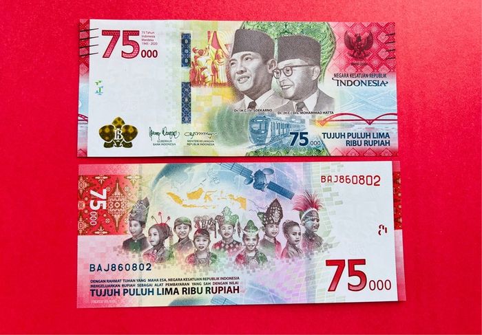 Indonesia. 75000  Rupiah  2020  Pick  161  Commemorative Issue ( Uncirculated )