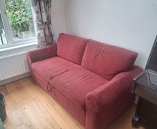 2 seater sofa bed and matching queen anne chair