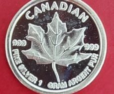 CANADA 1g Pure Silver Maple Leaf Coin