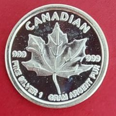 CANADA 1g Pure Silver Maple Leaf Coin