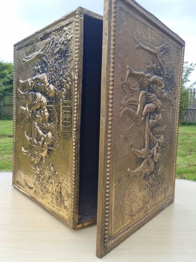 Vintage brass fireplace box