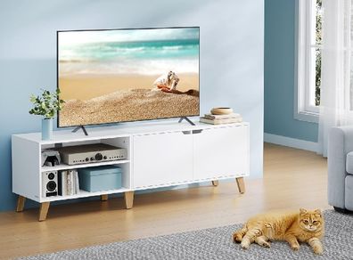 New Snow White TV Stand Cabinet Display (160cm)  FREE P&P