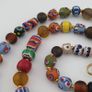 Vintage Venetian Style MultiColor Mix Glass With old Face Glass Pendant Necklace Image 4