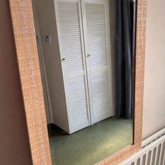 J.R. Annett bevelled mirror 89x64 with cert