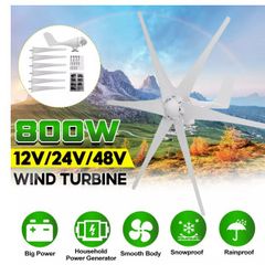 500W 12V 5 Blades Wind Power Turbines Generator Wind Turbine Horizontal Windmill Energy Turbines for Home Garden Energy