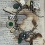 1 Goblins Whimsical Trinkets Bone and Tooth Soldered Charm Bracelet Charivari Wearable Art Weird Oddity Image 2