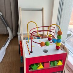wooden baby walker