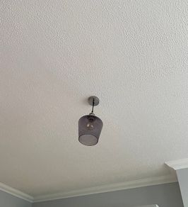 Grey glass light fitting