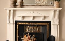 traditional fireplace