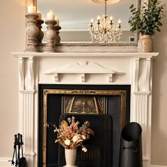 traditional fireplace