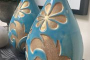 2 Handcrafted Carolyn Donnelly Vases