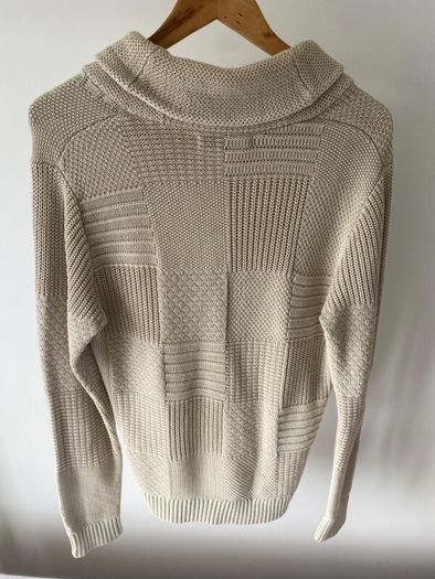Tommy Hilfiger Shawl Collar Patchwork Sweater