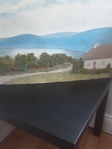 Landscape of Ireland in Paint and Irish Tweed .. Price Drop