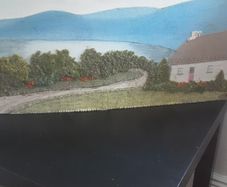 Landscape of Ireland in Paint and Irish Tweed .. Price Drop