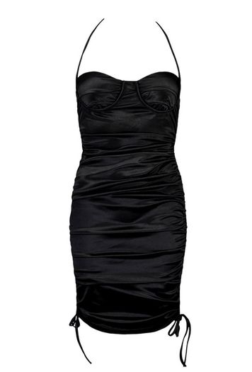 Brand new Satin Black midi dress
